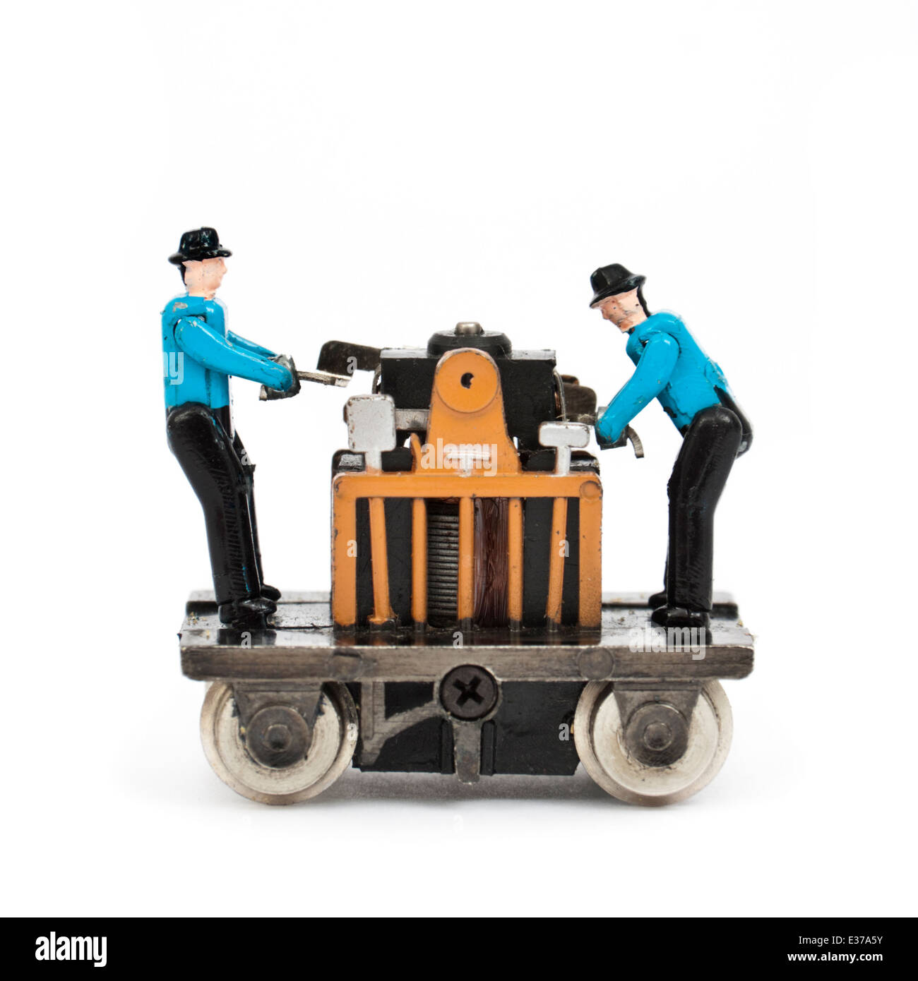 Bachmann Nr. 1320 'Gandy Dancer' angetriebene elektrisch Hand Wagen für den Einsatz auf HO/OO Messgerät Modell Gleis Stockfoto