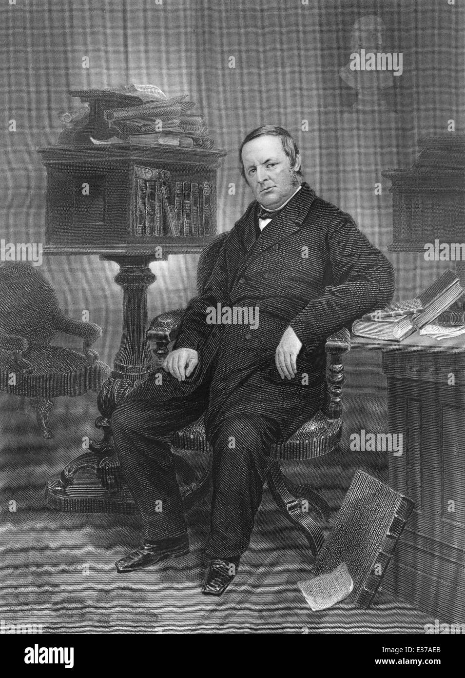 Hugh McCulloch, 1808-1895, ein amerikanischer Staatsmann, US-Finanzminister, Stockfoto