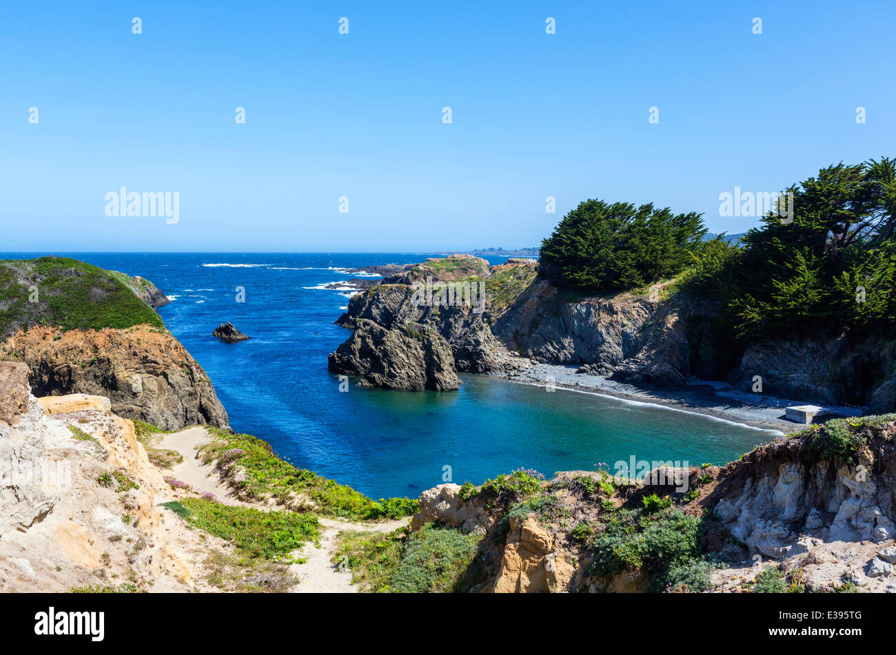 Küste in Mendocino, Mendocino County, Kalifornien, USA Stockfoto