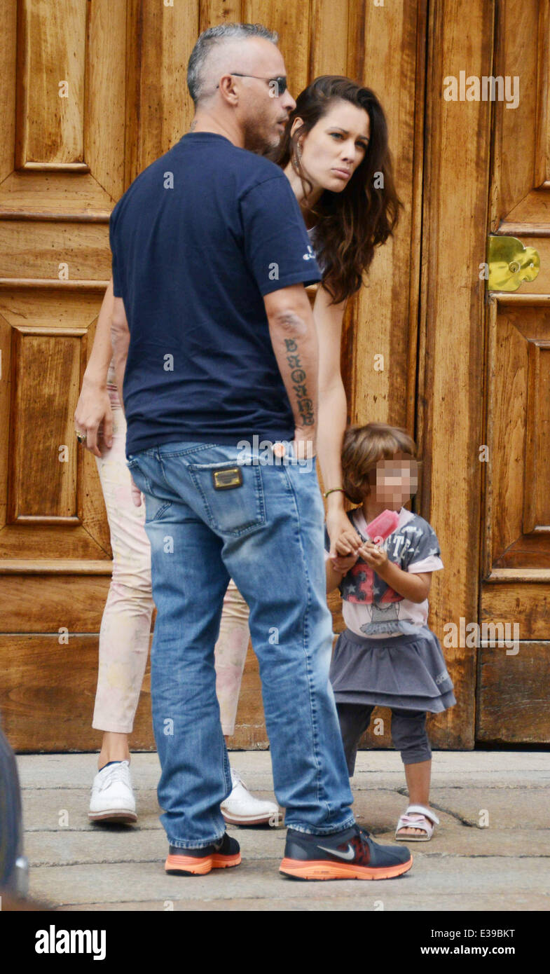 Italienischen Sänger Eros Ramazzotti und Marica Pellegrinelli haben