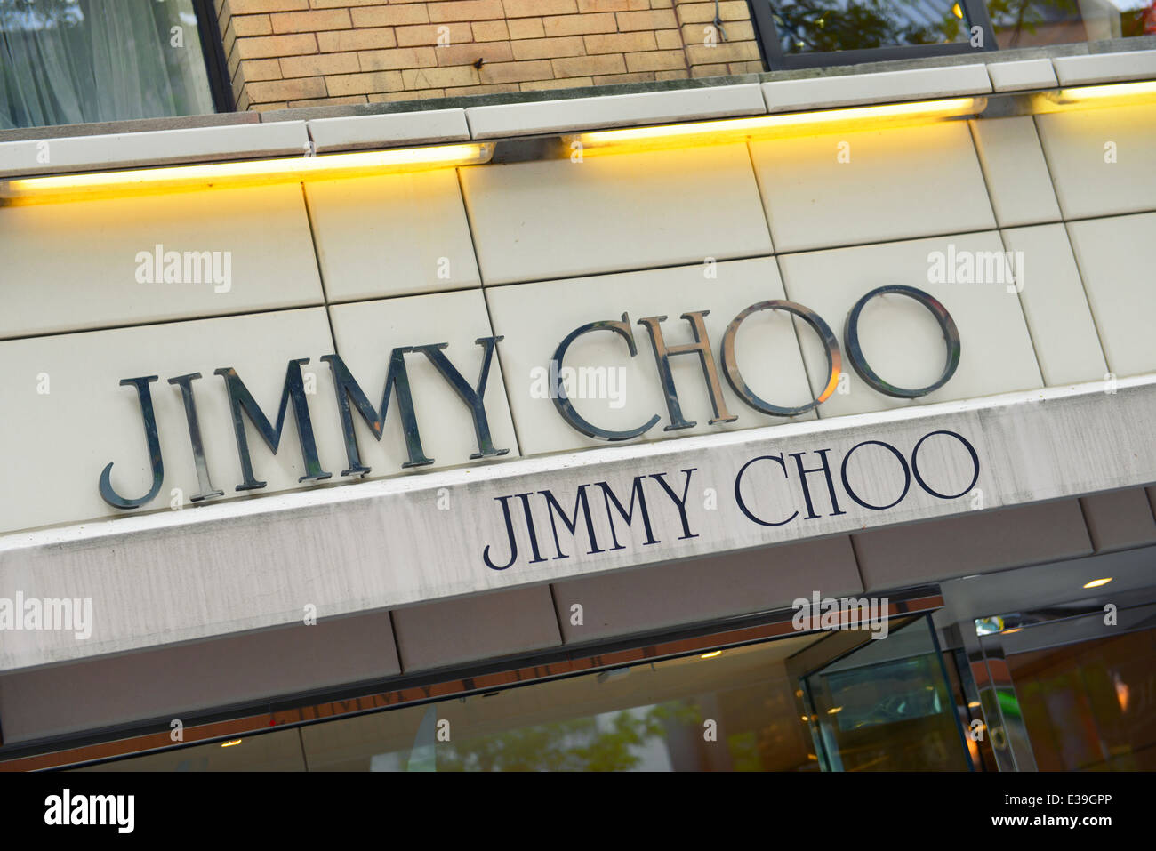 Äußere Zeichen von Jimmy Choo Store kaufen Stockfoto