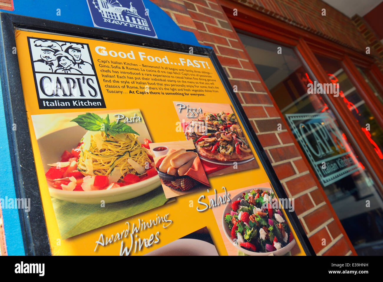 CAPI italienische Küche Restaurant am Navy Pier, Chicago Stockfoto
