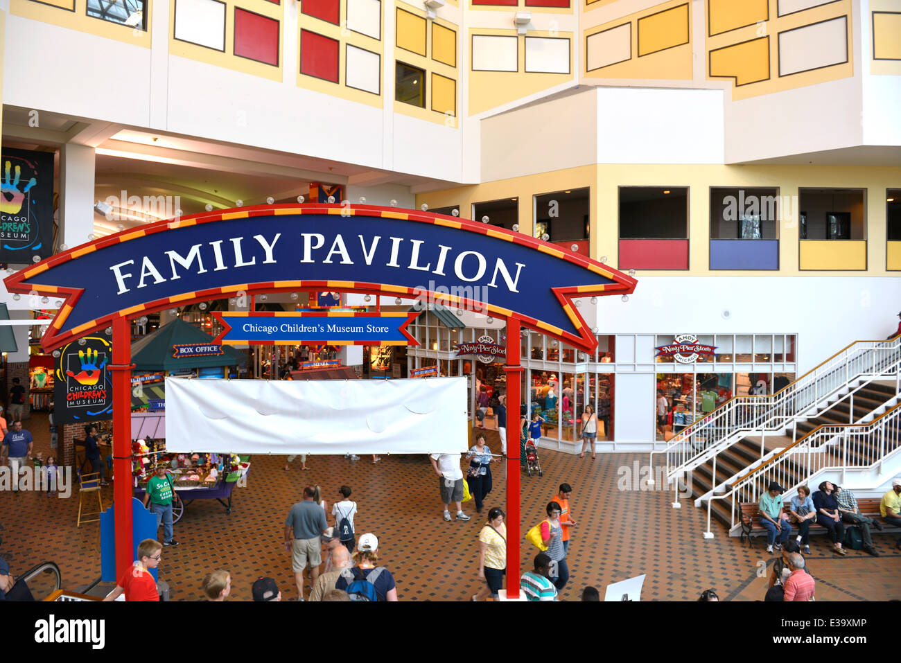 Im Inneren der Navy Pier Chicago, Illinois Stockfoto