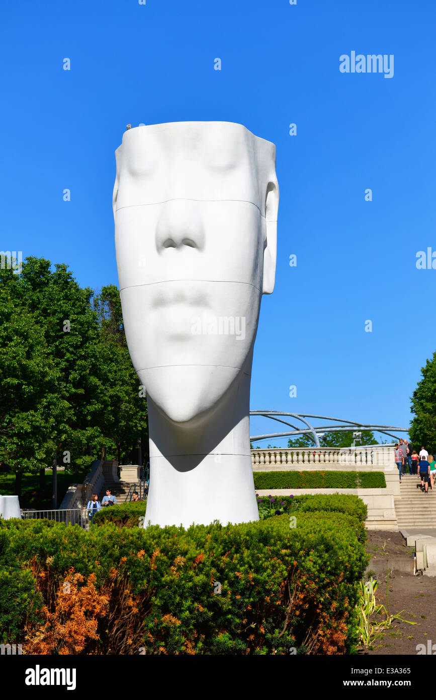 Skulpturen Millennium Park, unvollendeten Installation von ' 1004 Porträts Skulptur Stockfoto