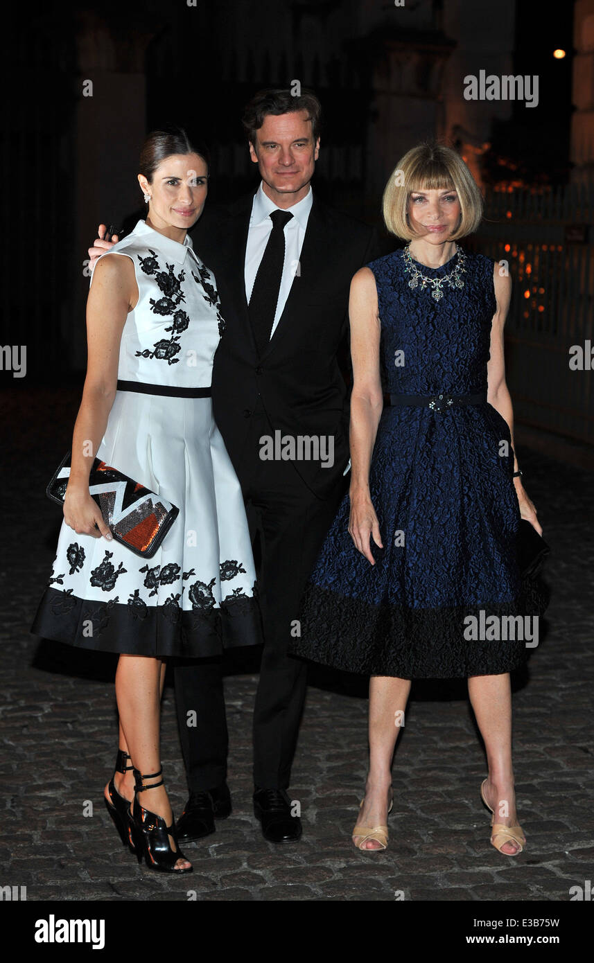 Ein Abend feiern The Global Fund im Apsley House - Ankünfte mit statt: Livia Giuggioli, Colin Firth, Anna Wintour Where: London, Vereinigtes Königreich: 16 September 2013 Stockfoto