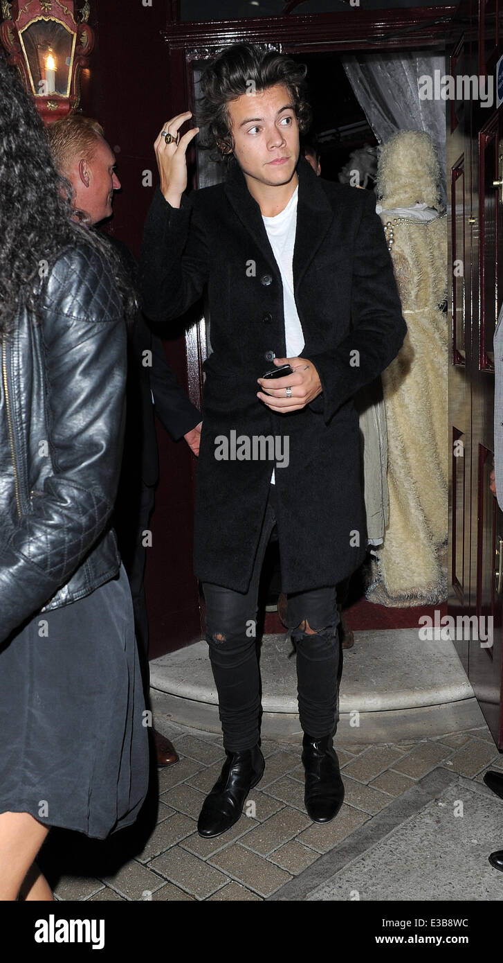 Prominente lassen "AnOther Magazine" Party in N5 Hertfiord Street Club Mayfair mit: Harry Styles wo: London, Vereinigtes Königreich: 16 September 2013 Stockfoto