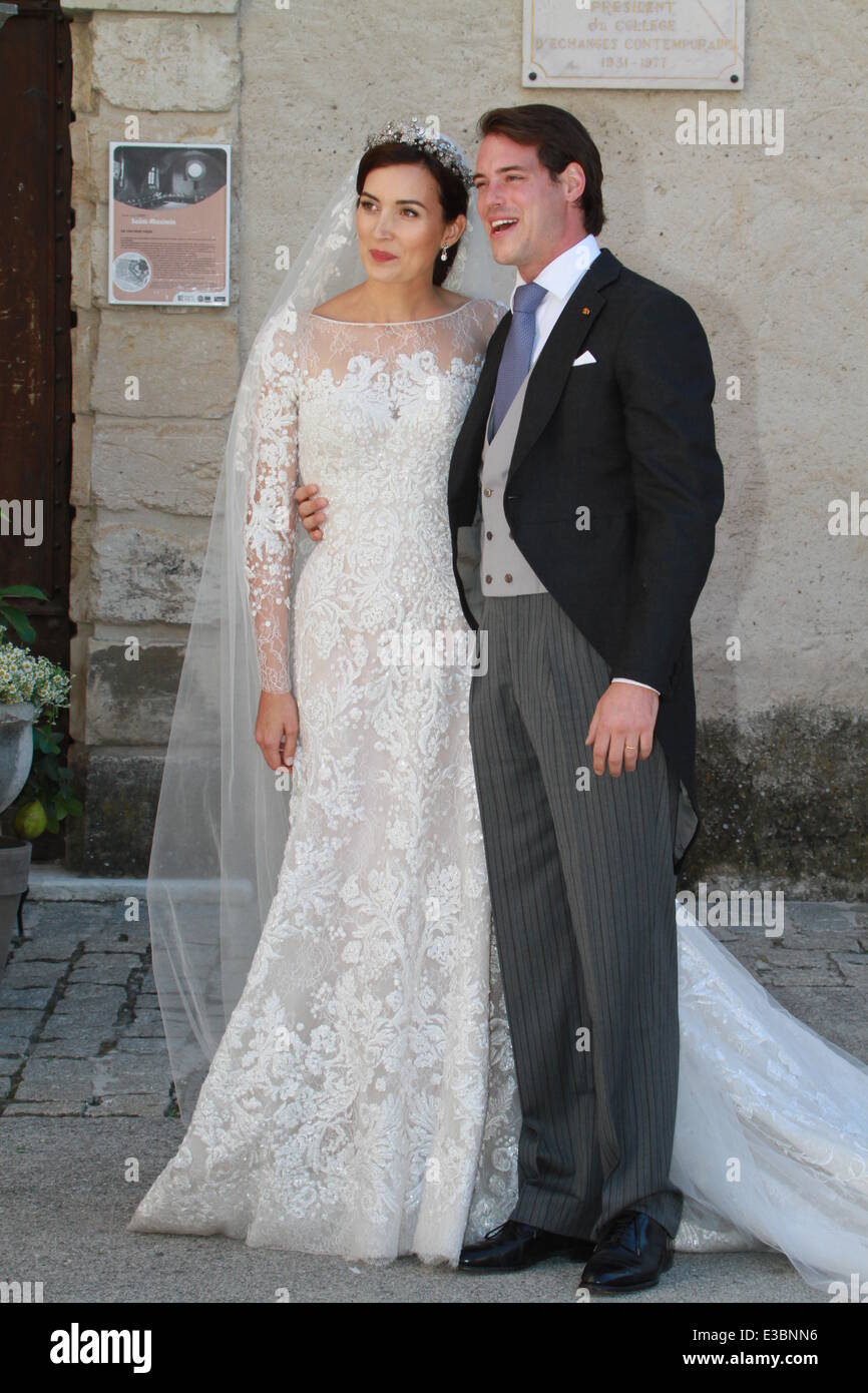 Die Hochzeit Von Prinz Felix Von Luxemburg Und Claire Lademacher An Der Basilika Sainte Marie Madeleine Featuring Claire Lademacher Prinz Felix Von Luxemburg Wo St Maximin Frankreich Bei 21 September 2013 Stockfotografie Alamy