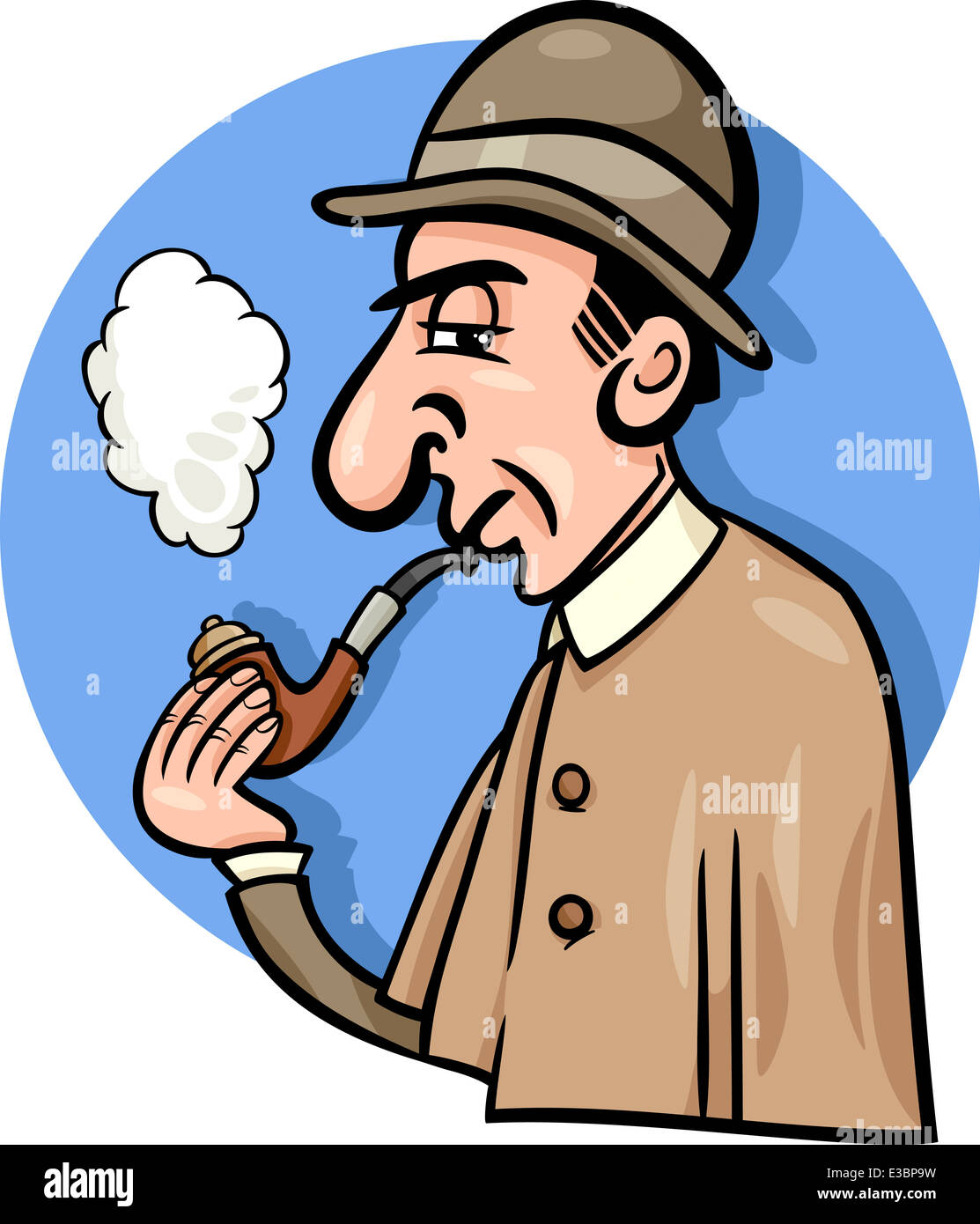 Detective pipe cartoon illustration -Fotos und -Bildmaterial in hoher ...