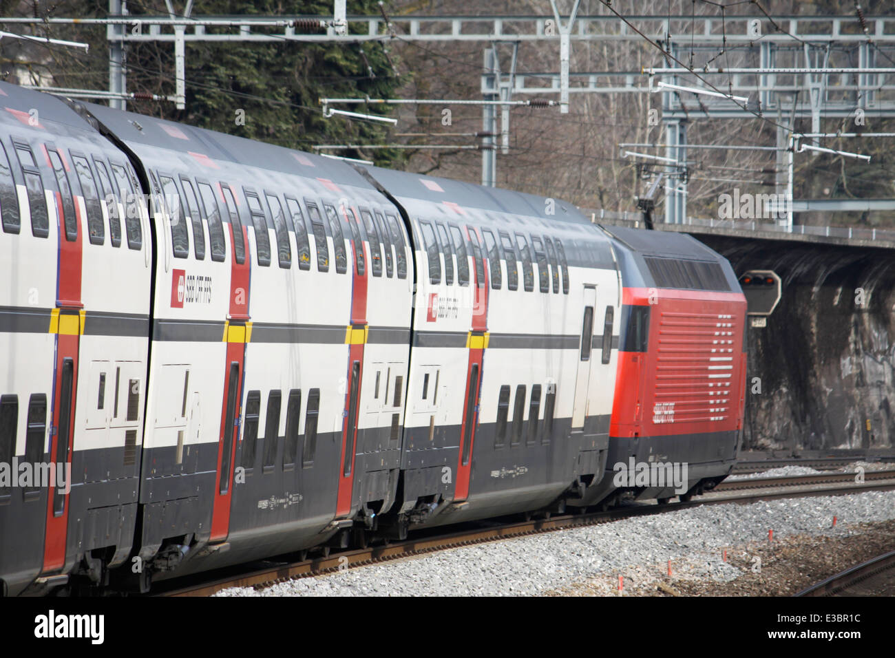 Öffentliche Verkehrsmittel in Genf Swiss Stockfoto