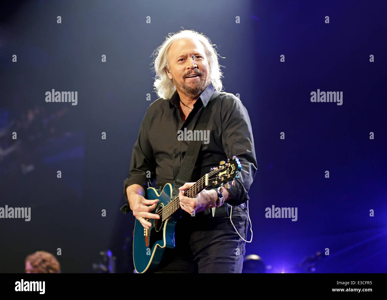 Barry Gibb in Manchester Arena mit: Barry Gibb Where: Manchester, Vereinigtes Königreich bei: 29 September 2013 Stockfoto
