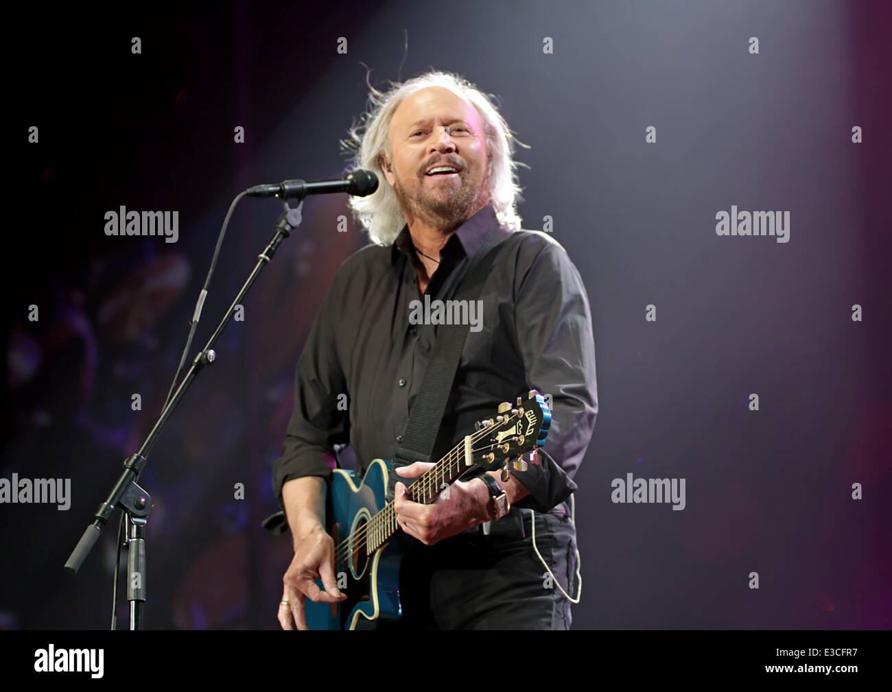 Barry Gibb in Manchester Arena mit: Barry Gibb Where: Manchester, Vereinigtes Königreich bei: 29 September 2013 Stockfoto