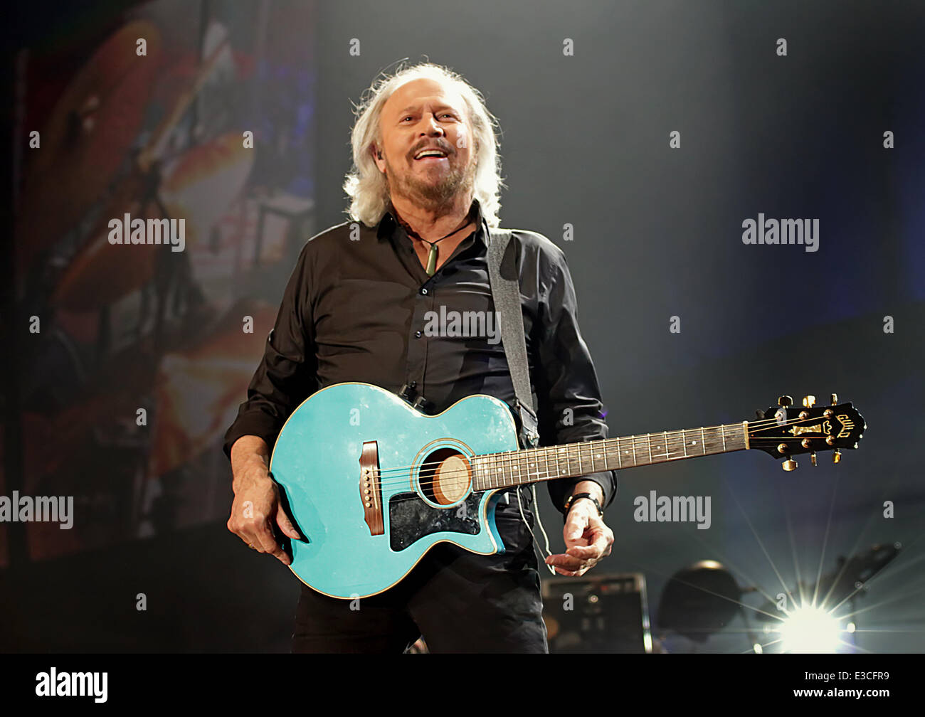 Barry Gibb in Manchester Arena mit: Barry Gibb Where: Manchester, Vereinigtes Königreich bei: 29 September 2013 Stockfoto