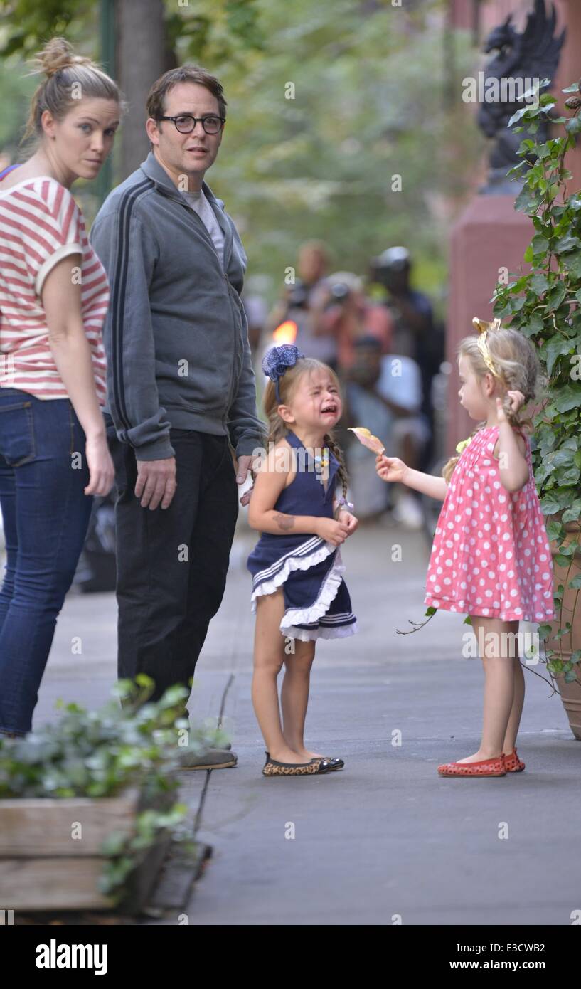 Matthew Broderick mit Sohn James und die Zwillinge Marion und Tabitha