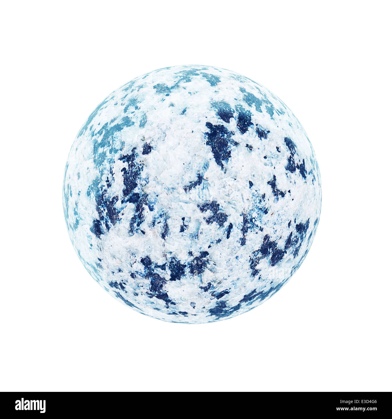 Realistische blauen Planeten isoliert auf weißem Hintergrund. Elemente des Bildes von der NASA eingerichtet. Stockfoto
