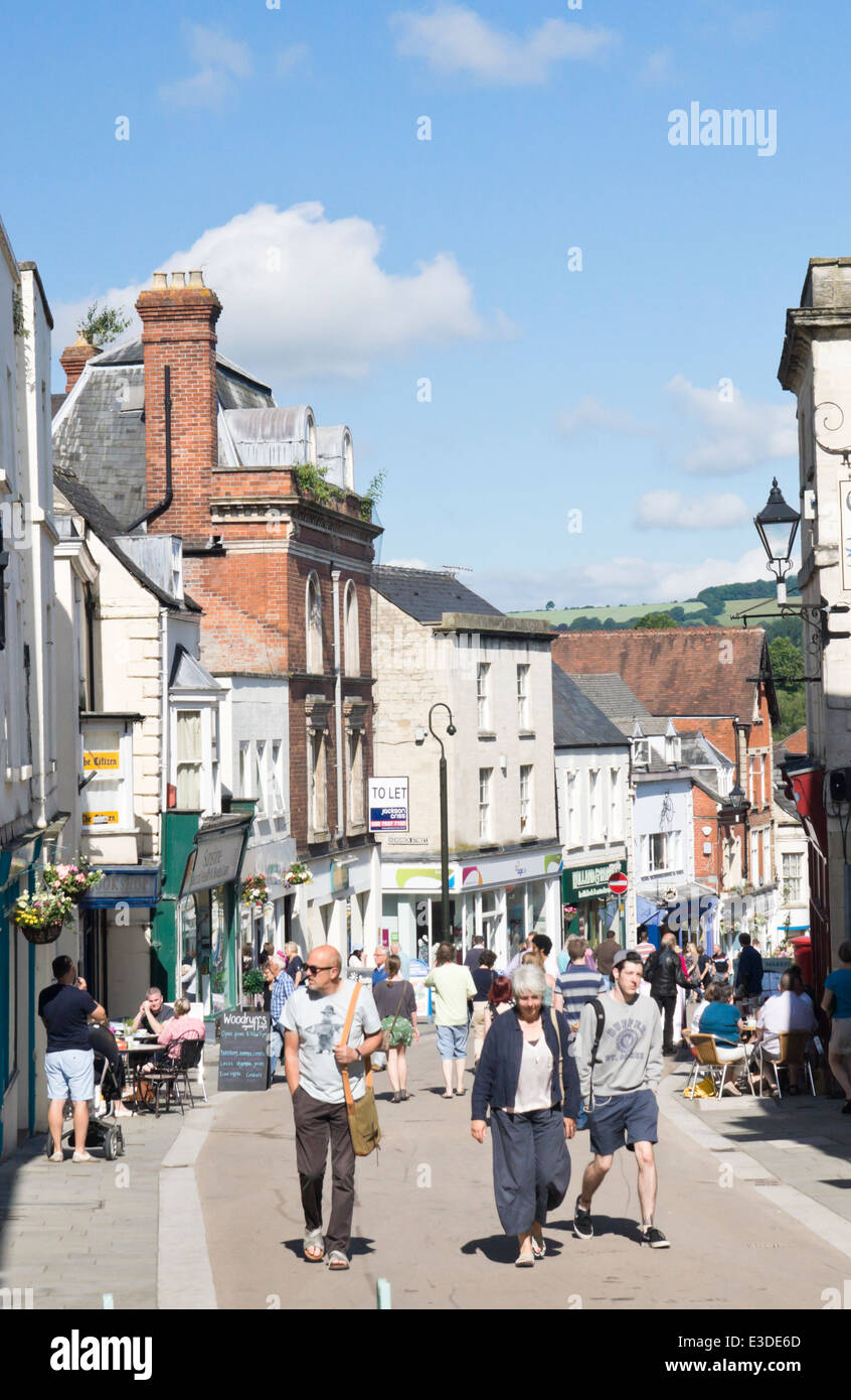 Stroud, einer kleinen Stadt in Gloucestershire im Süden der Cotswolds. Berühmt für seine Samstag Bauernmarkt. Stockfoto