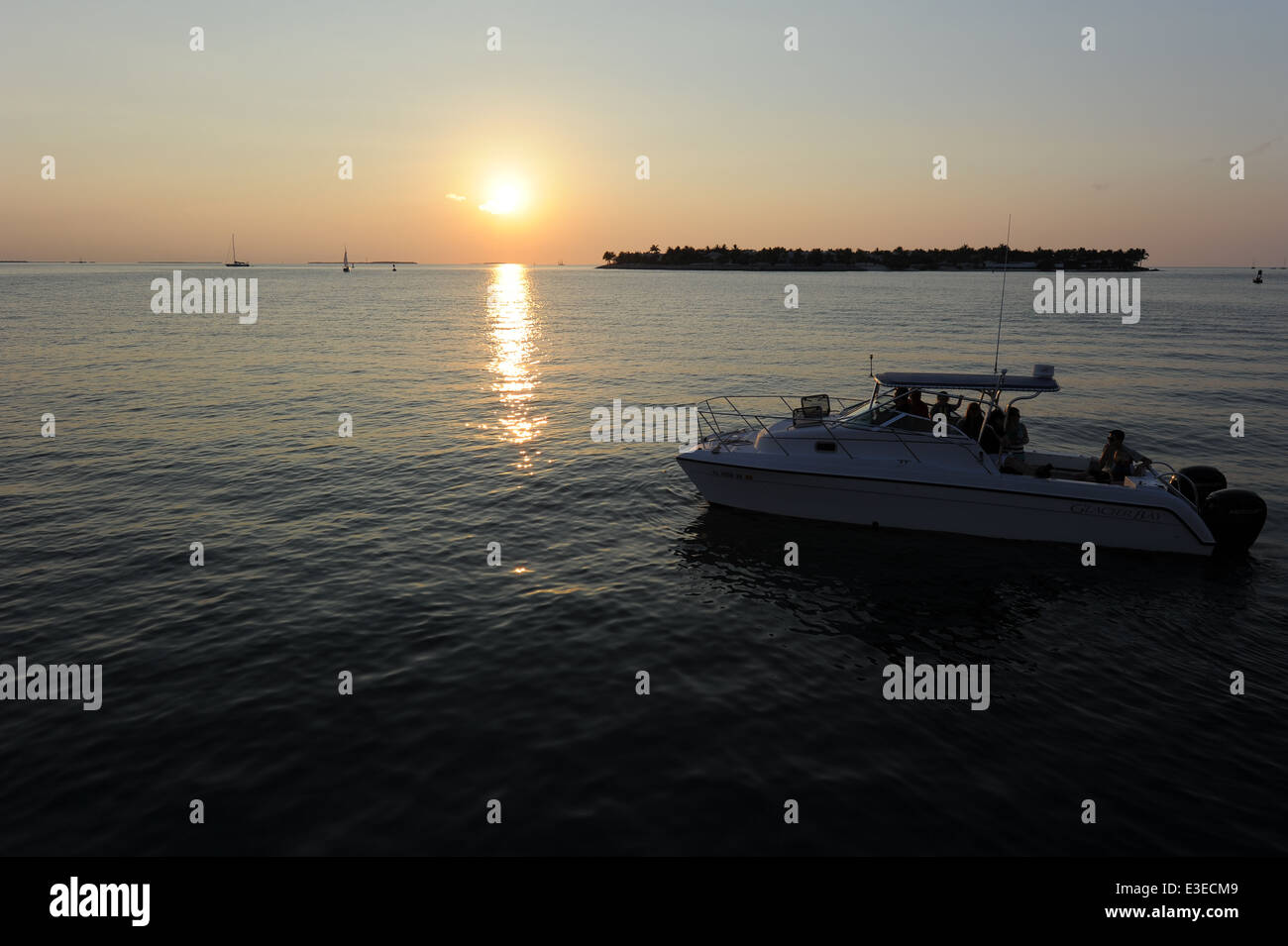 Sonnenuntergang in Key West Stockfoto