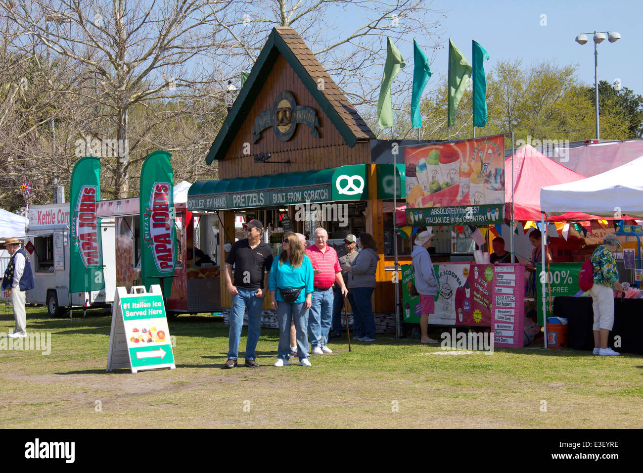 Die jährlichen St. Augustine Löwen Seafood Festival findet jedes Jahr im März bei Francis Field in der Innenstadt von St. Augustine, FL. Stockfoto