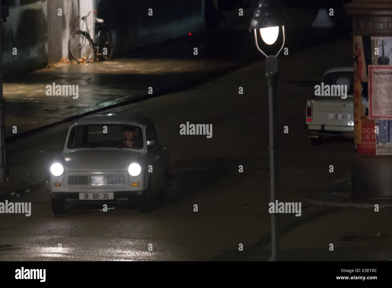 Henry Cavil gesehen am set für "Der Mann von U.N.C.L.E" London mit: Atmosphäre wo: London, Vereinigtes Königreich bei: 24. Oktober 2013 Stockfoto