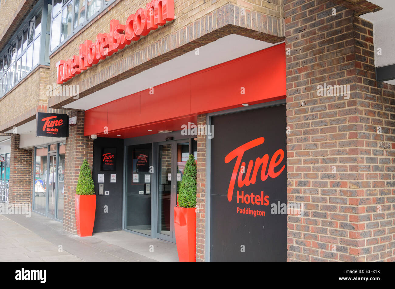 Tune Hotels Paddingon, London Stockfoto