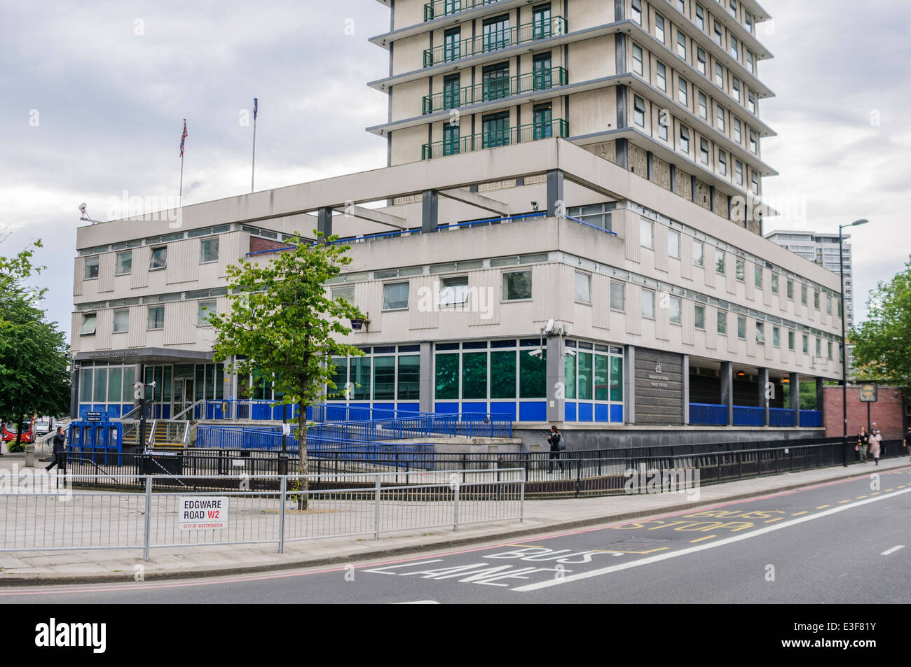 Polizeistation Paddington Green Stockfoto