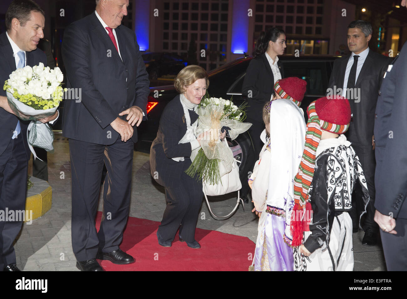 Norwegische König Harald und Königin Sonja während eines Staates Türkei Featuring Besuch: König Harald, Königin Sonja Where: Ankara, Türkei: 4. November 2013 Stockfoto