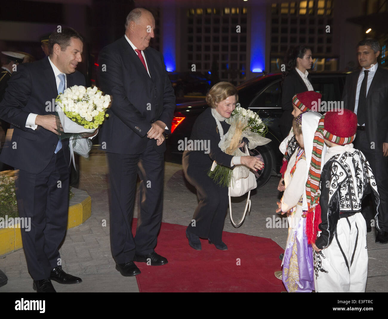 Norwegische König Harald und Königin Sonja während eines Staates Türkei Featuring Besuch: König Harald, Königin Sonja Where: Ankara, Türkei: 4. November 2013 Stockfoto