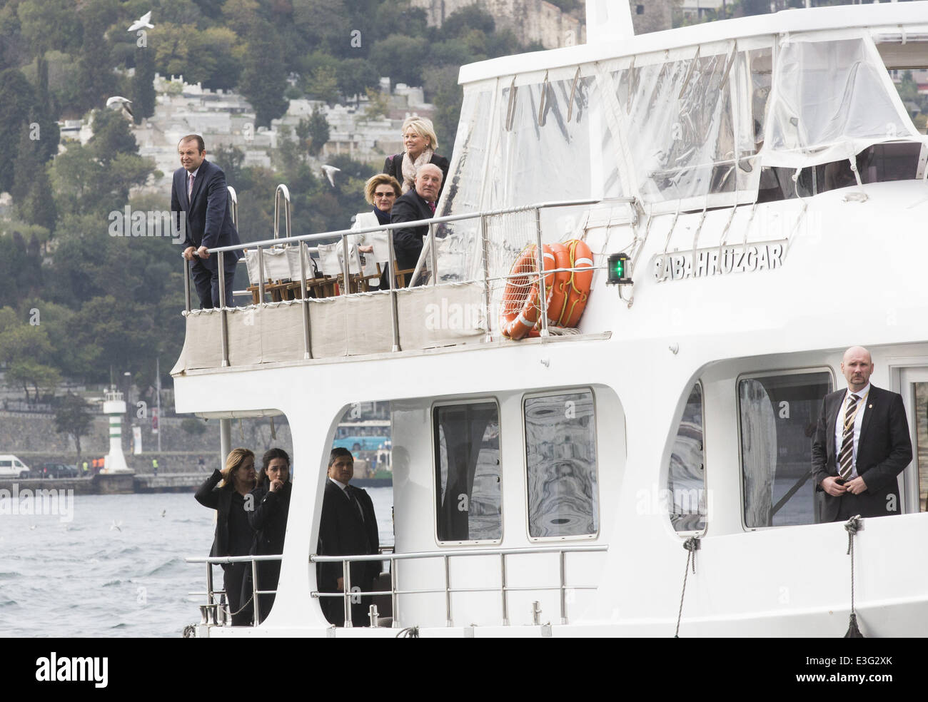 Norwegische Königin Sonja und König Harald während eines Staates Türkei Featuring Besuch: König Harald, Königin Sonja Where: Istanbul, Türkei: 6. November 2013 Stockfoto