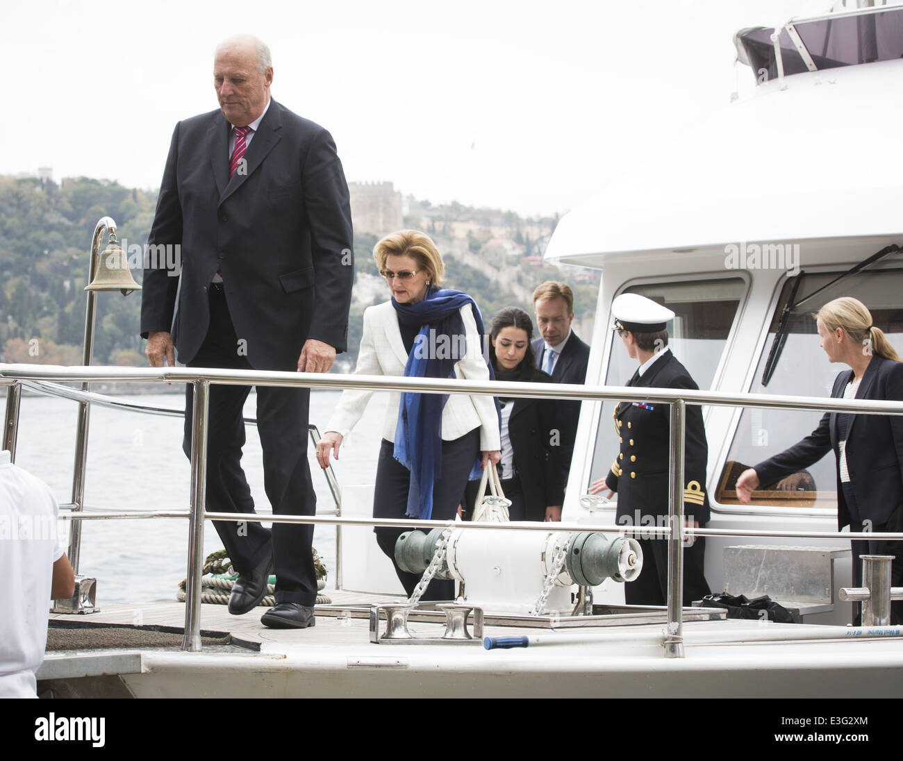 Norwegische Königin Sonja und König Harald während eines Staates Türkei Featuring Besuch: König Harald, Königin Sonja Where: Istanbul, Türkei: 6. November 2013 Stockfoto