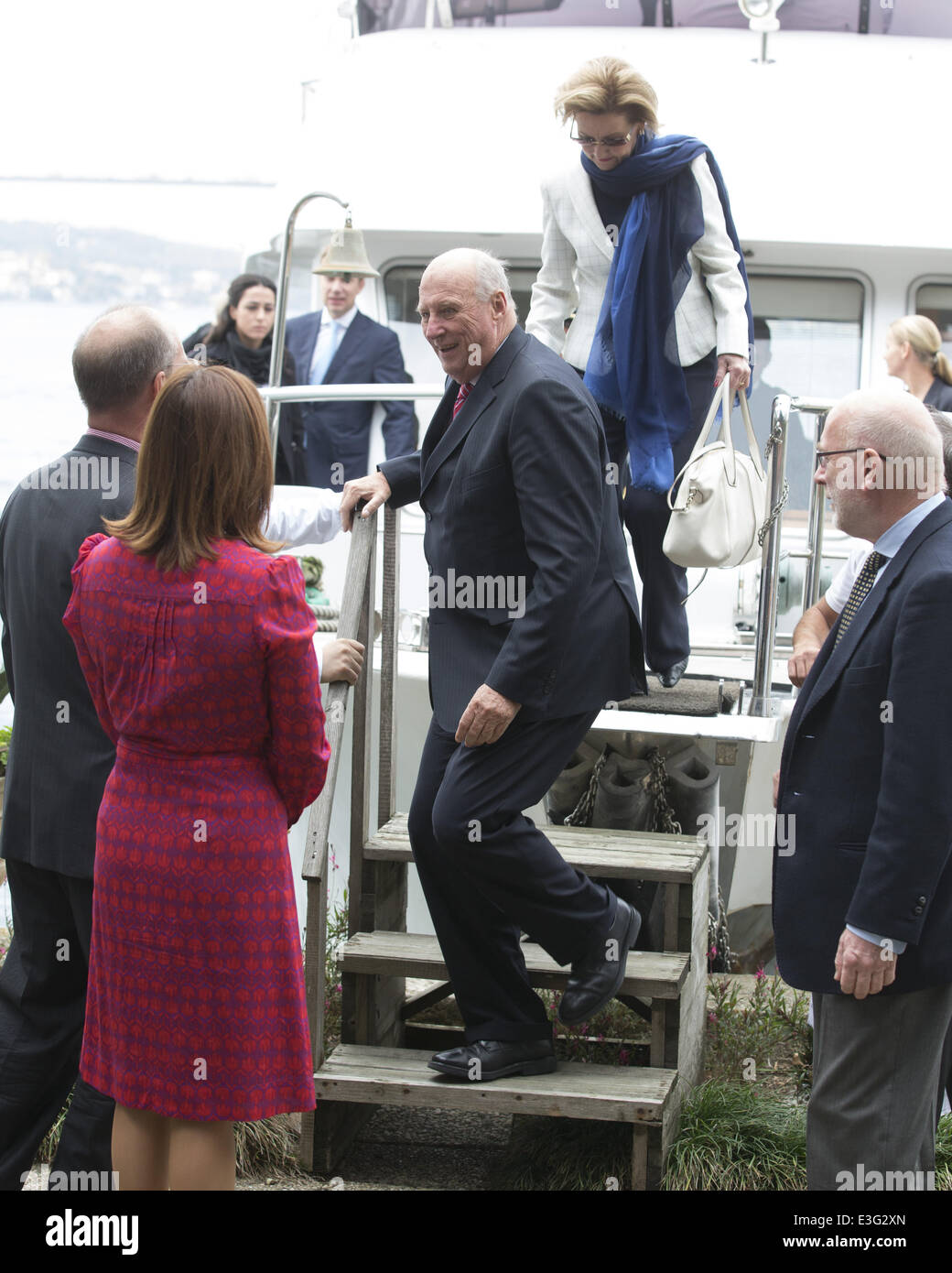 Norwegische Königin Sonja und König Harald während eines Staates Türkei Featuring Besuch: König Harald, Königin Sonja Where: Istanbul, Türkei: 6. November 2013 Stockfoto