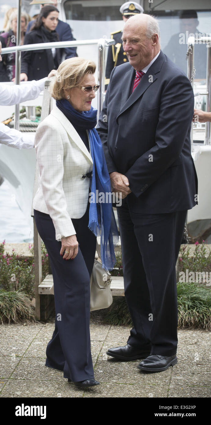Norwegische Königin Sonja und König Harald während eines Staates Türkei Featuring Besuch: König Harald, Königin Sonja Where: Istanbul, Türkei: 6. November 2013 Stockfoto