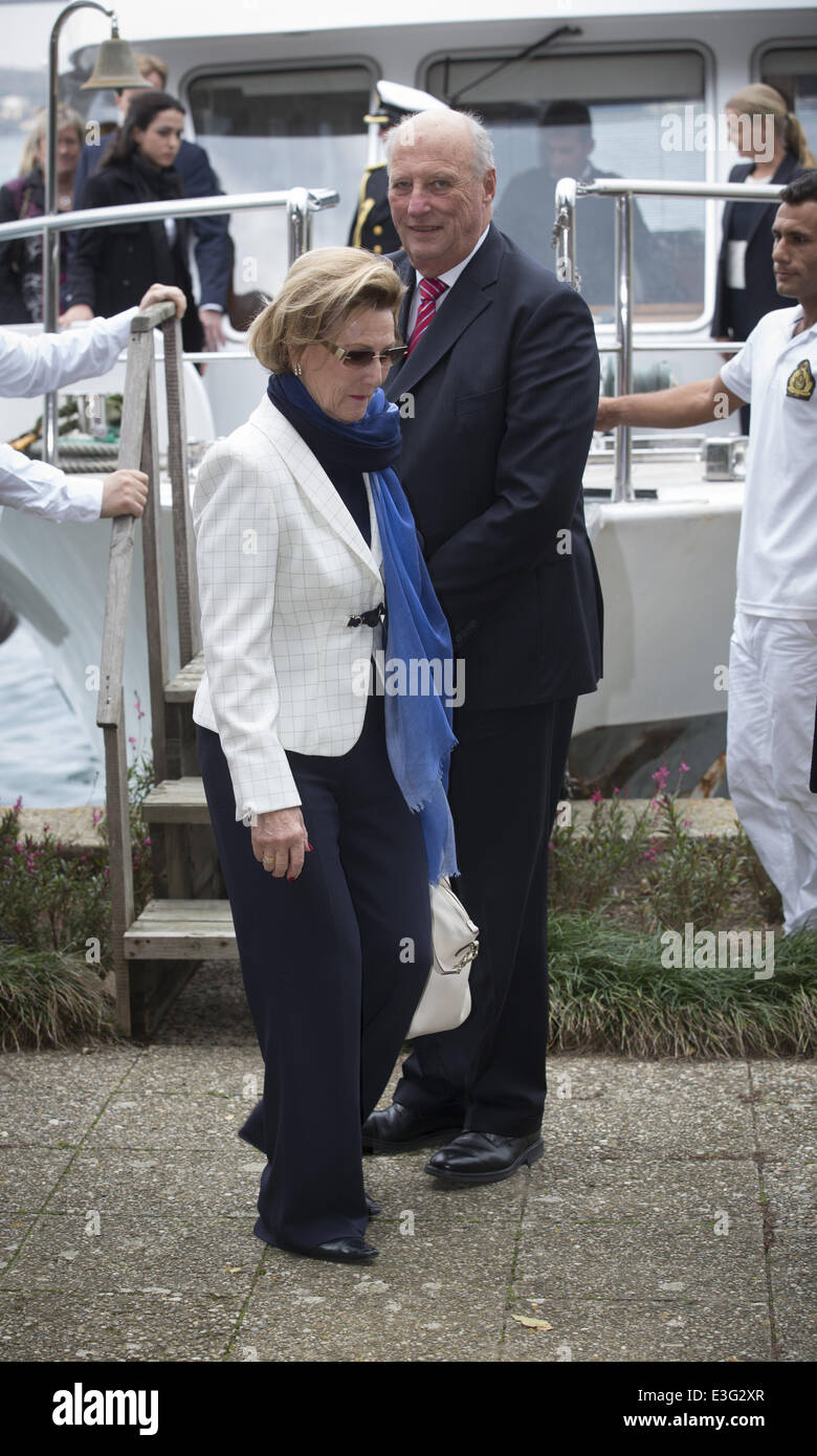 Norwegische Königin Sonja und König Harald während eines Staates Türkei Featuring Besuch: König Harald, Königin Sonja Where: Istanbul, Türkei: 6. November 2013 Stockfoto