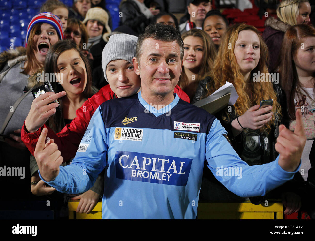 Nordoff Robbins und Crystal Palace Football Club Foundation-Promi-Fußballspiel statt auf Selhurst Park Featuring: Shane Ritchie Where: London, Vereinigtes Königreich bei: 10. November 2013 Stockfoto