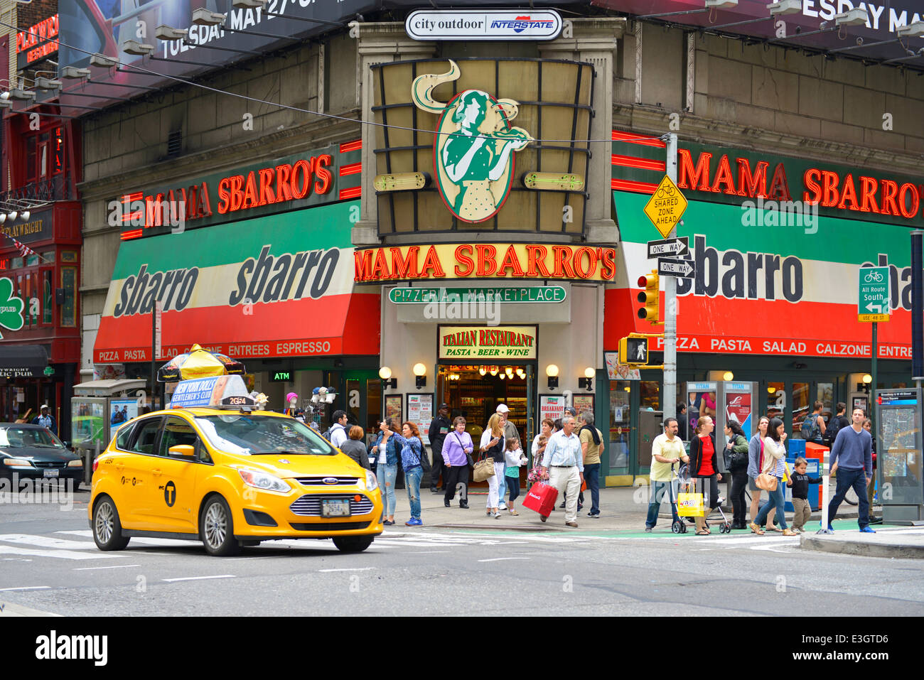 Sbarro, Mama Sbarro, Times Square, New York Stockfoto