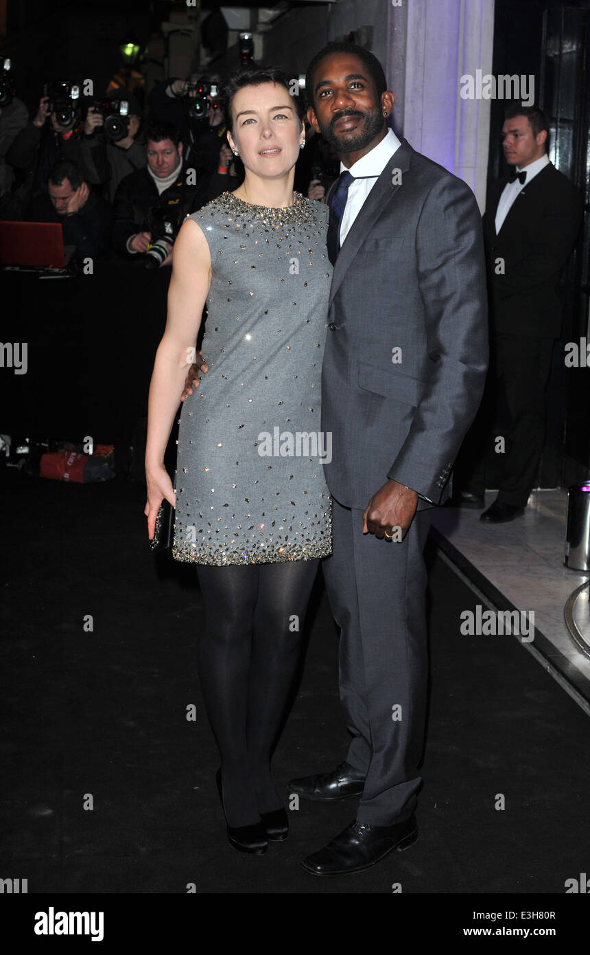 London Evening Standard Theatre Awards statt im Savoy - Ankünfte.  Mitwirkende: Olivia Williams, Rhashan Stein wo: London, Vereinigtes Königreich bei: 17. November 2013 Stockfoto