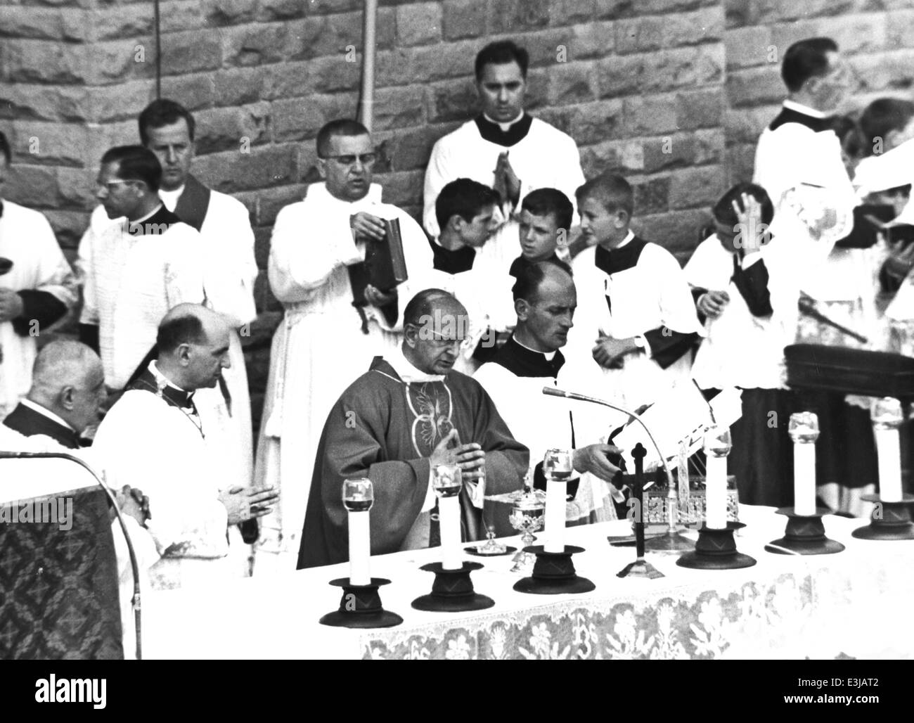 Papst Paul VI., Pomezia 1965 Stockfoto