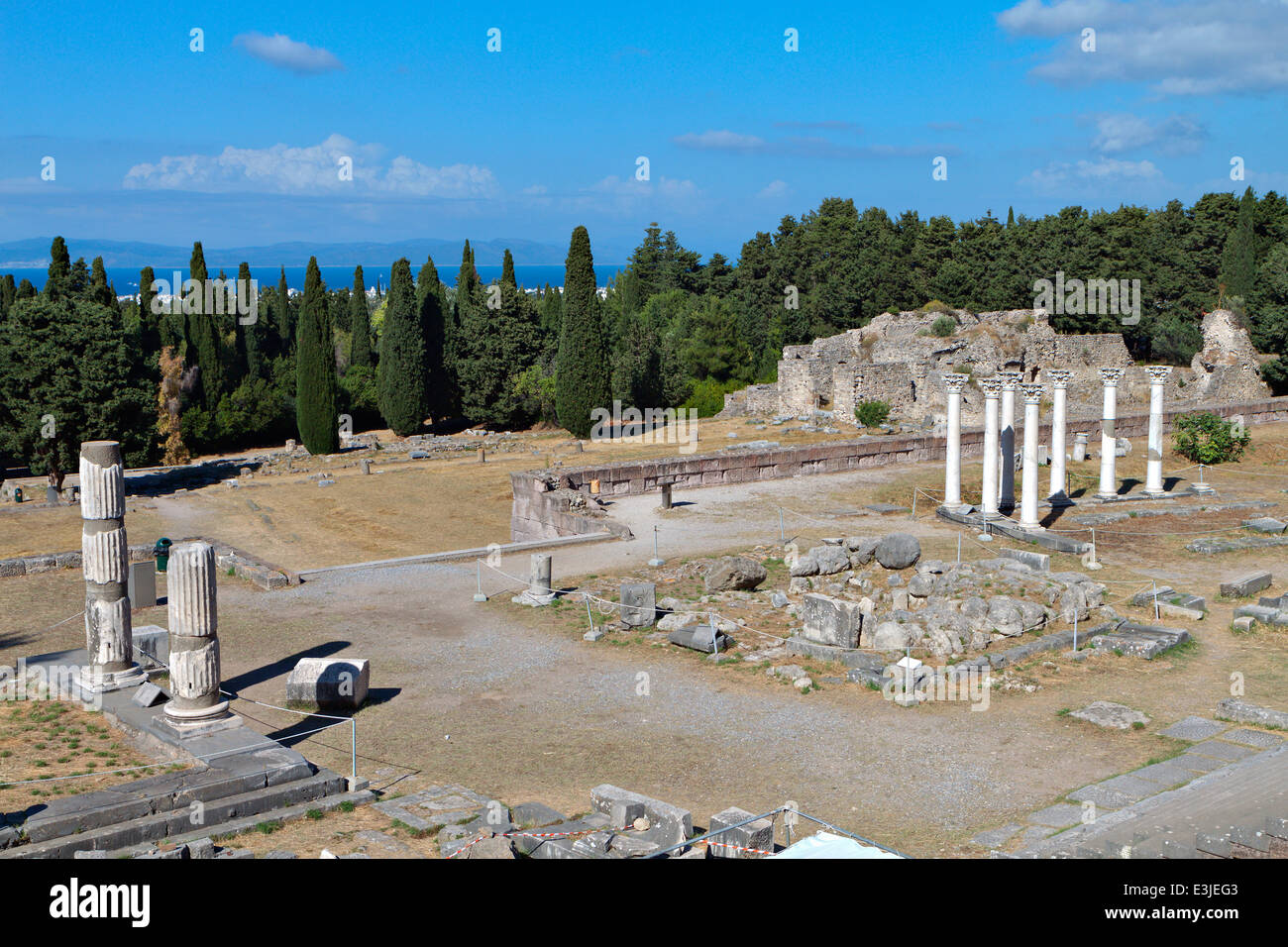 Das Heiligtum des Asklepios (Asklepieion oder Asclepio) auf der Insel Kos in Griechenland. Stockfoto