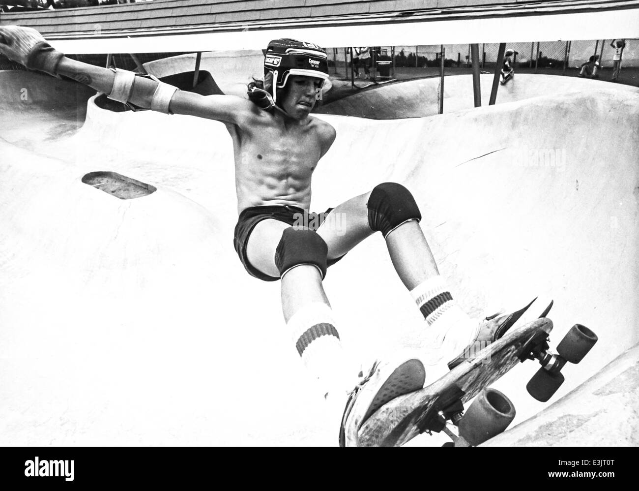 Skateboarder 70er Jahre Stockfoto