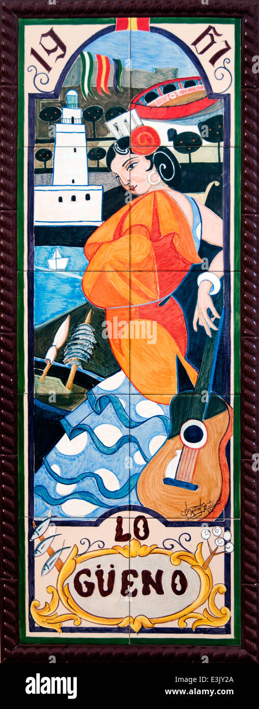 Malaga Stadt Center Bar Pub Cafe Spanien Musik Tanz tanzen Stockfoto