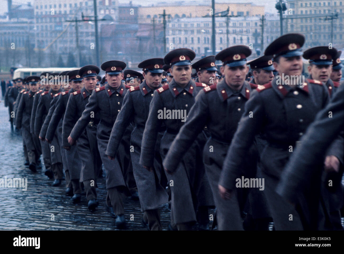 Russische Soldaten auf der Parade, Moskau Stockfoto