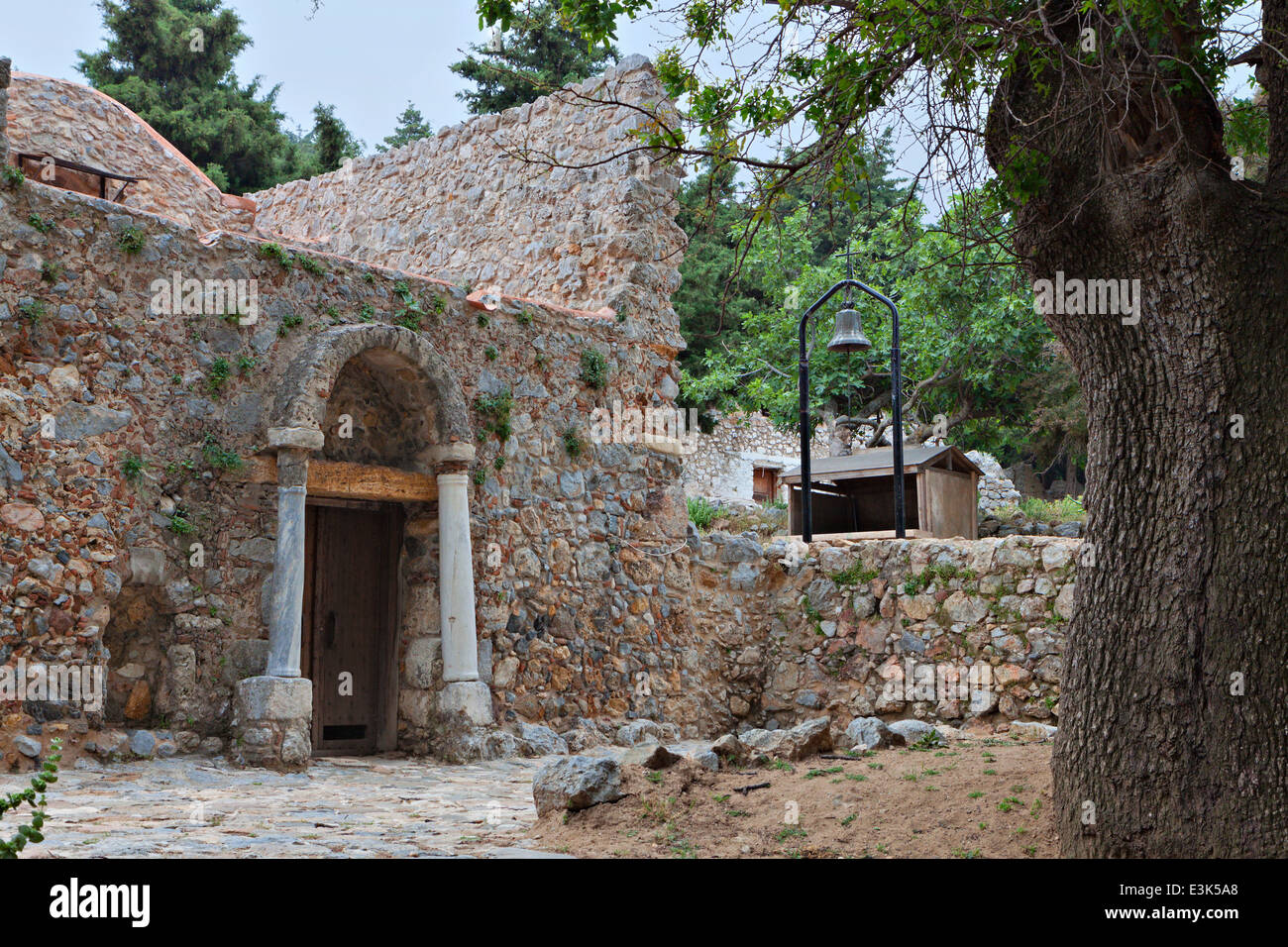 Die Kirche der Panagia Ton Kastrioton im Palio Pyli Village, Insel Kos, Griechenland Stockfoto