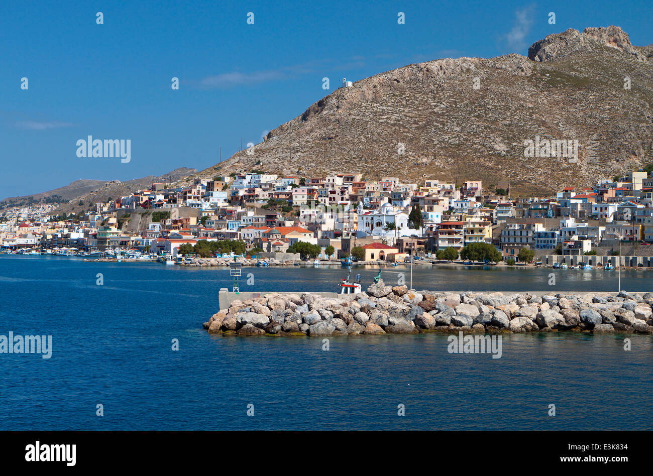 Hafen von Kalymnos Insel in Griechenland Stockfoto