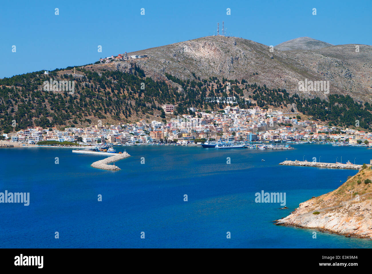 Hafen von Kalymnos Insel in Griechenland Stockfoto