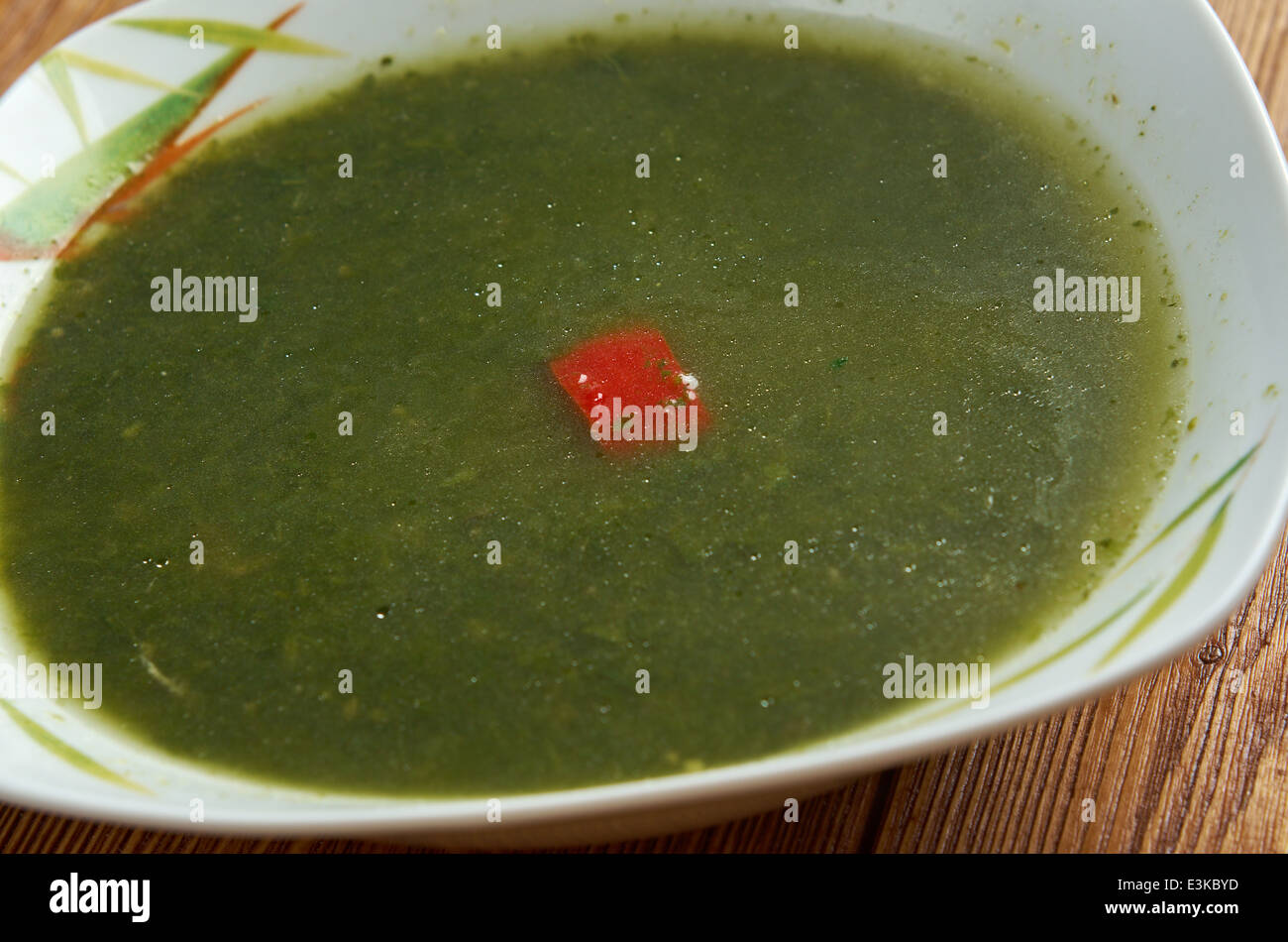 Mulukhiyah Gemüse in Nahost und Nordafrika cuisine.used in der ägyptischen Küche Stockfoto