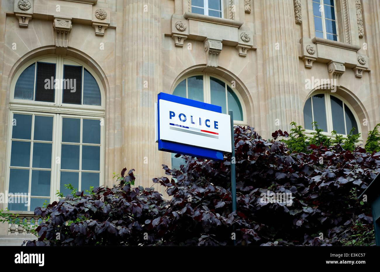 Polizei-Station in Paris Stockfoto