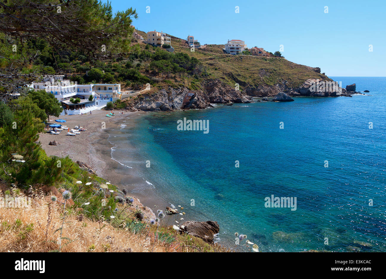 Melitsahas Bucht auf der Insel Kalymnos in Griechenland Stockfoto