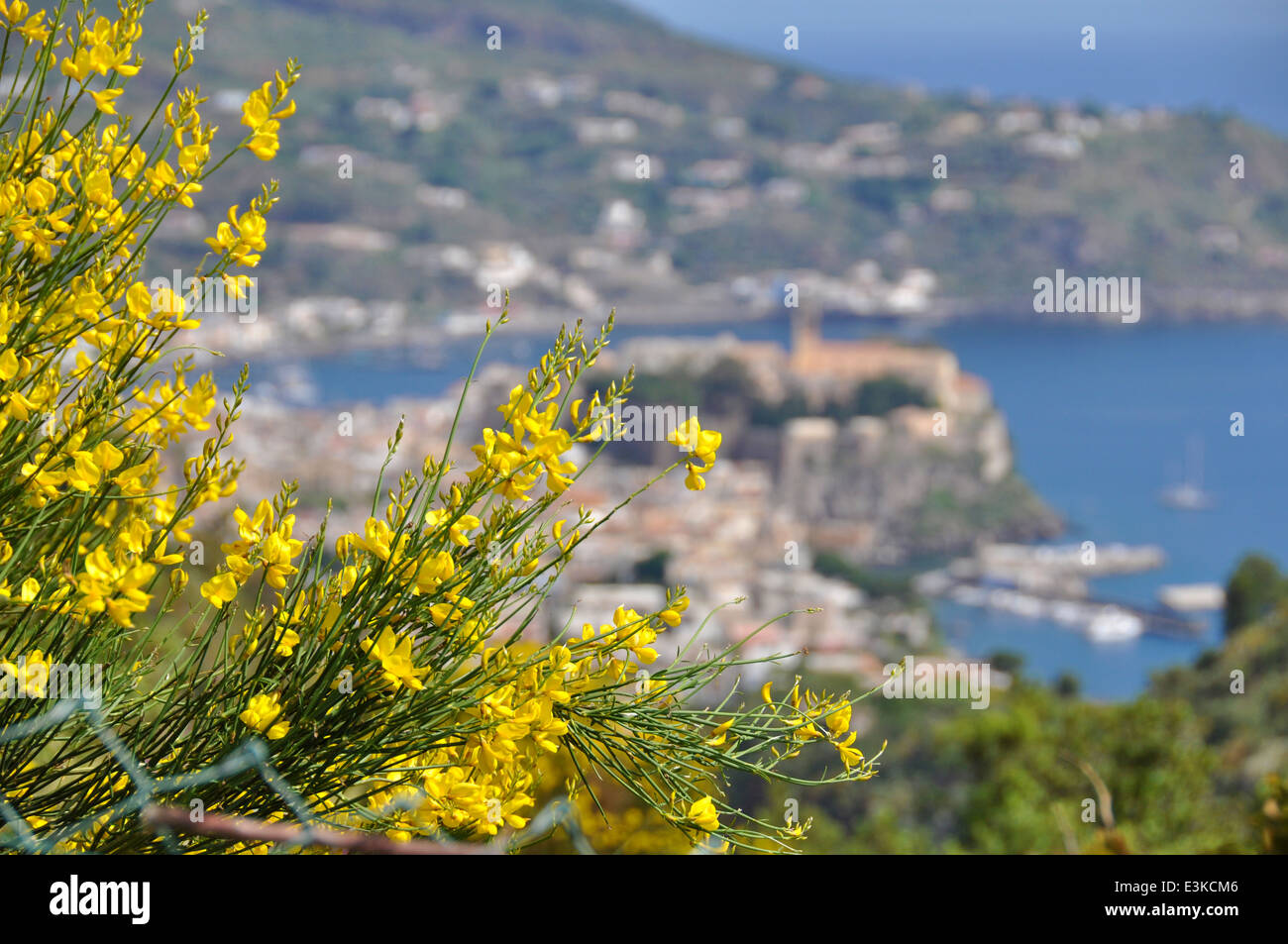 Lipari, Äolischen Inseln Lipari Inselstadt, Messina, Sizilien, Italien Stockfoto