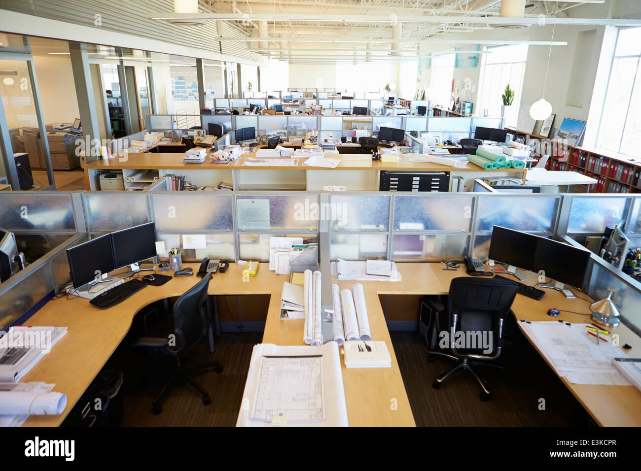 Leere modernes Großraumbüro Stockfoto