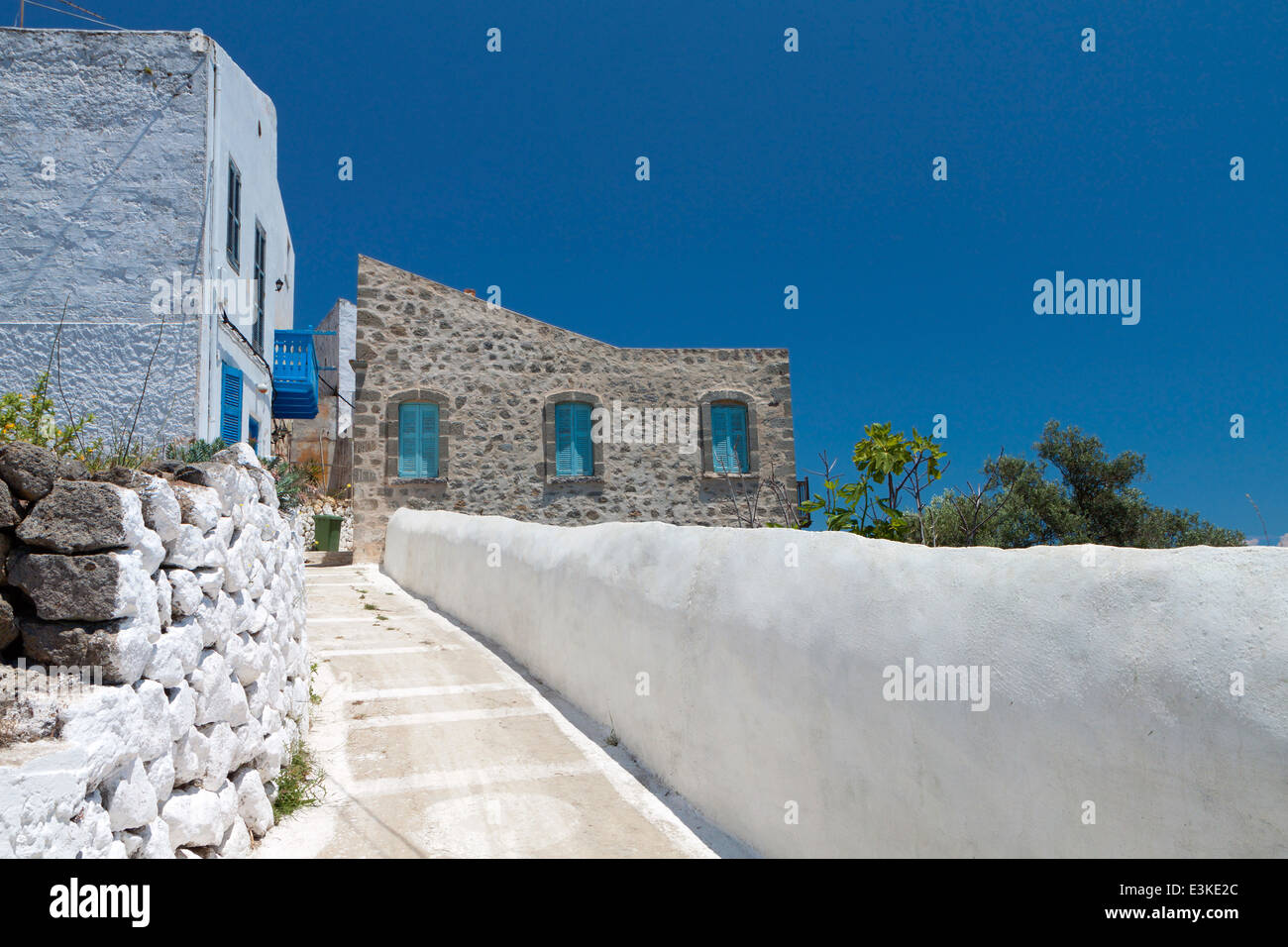Traditionelle Dorf von Nikeia auf Nisyros Insel in Griechenland Stockfoto