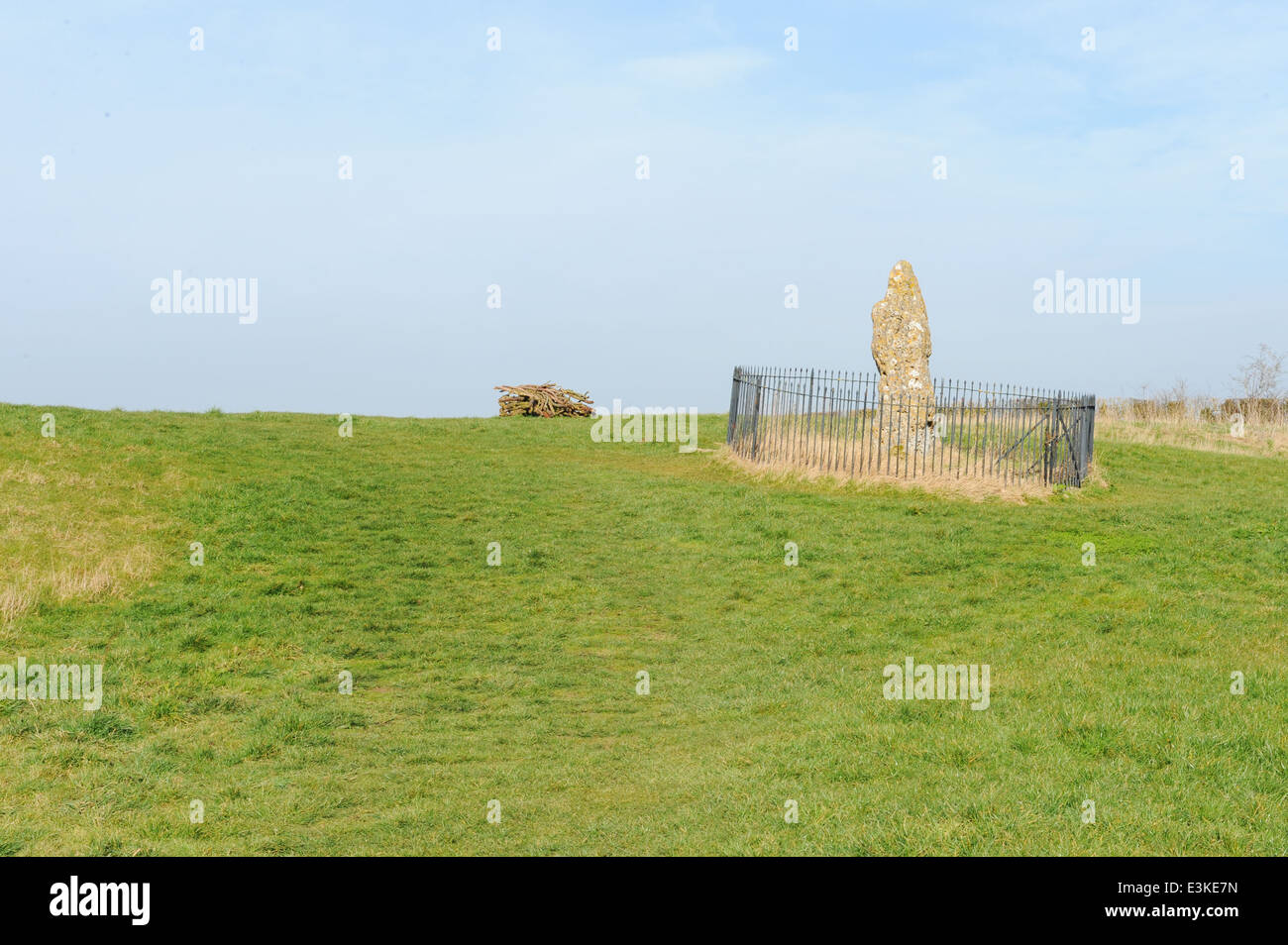 Die Rollright Stones in der Nähe der englischen Dorf von Long Compton in den Cotswolds, Oxfordshire, England, UK Stockfoto