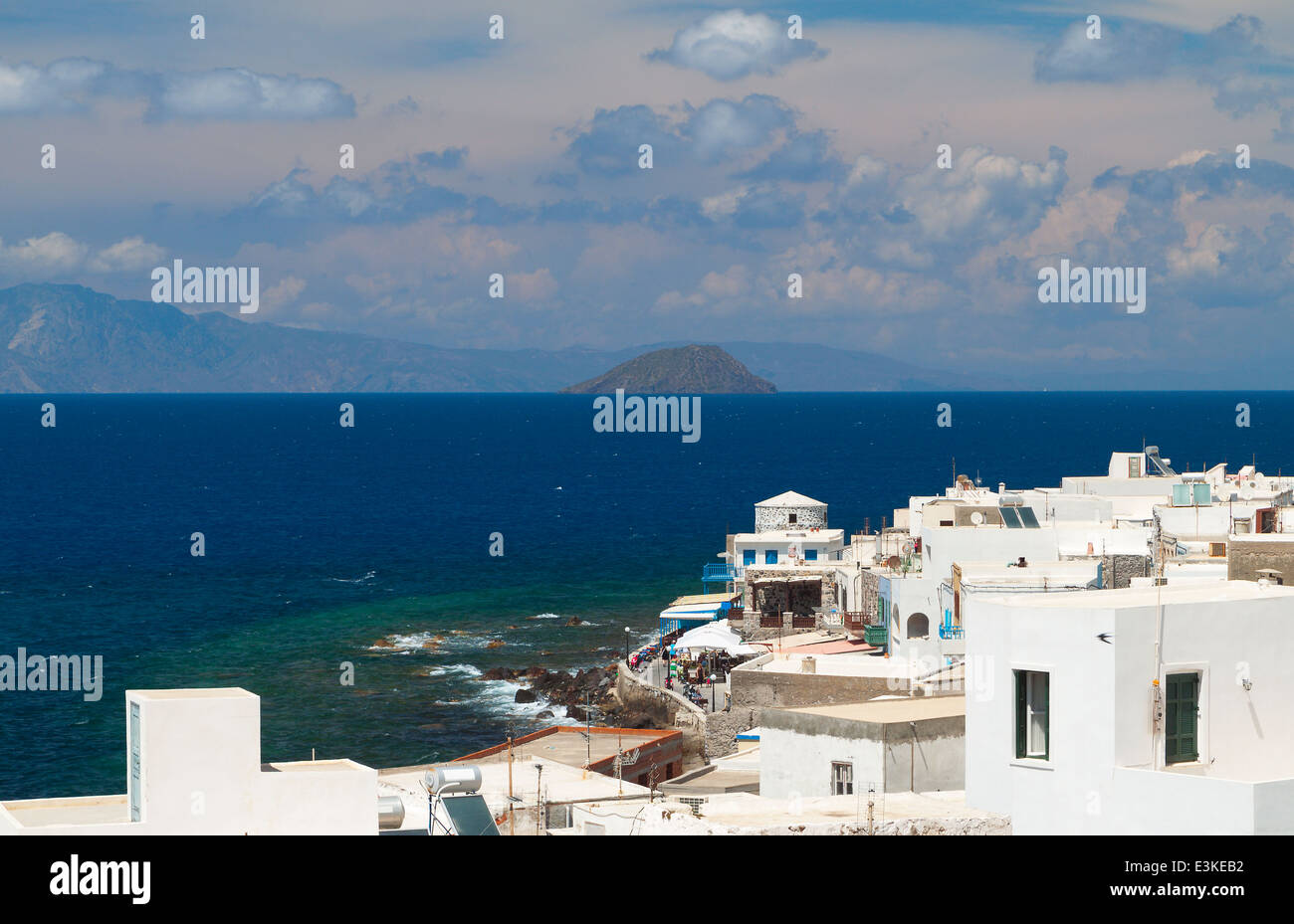 Mandraki Dorf auf Nisyros Insel in Griechenland. Stockfoto